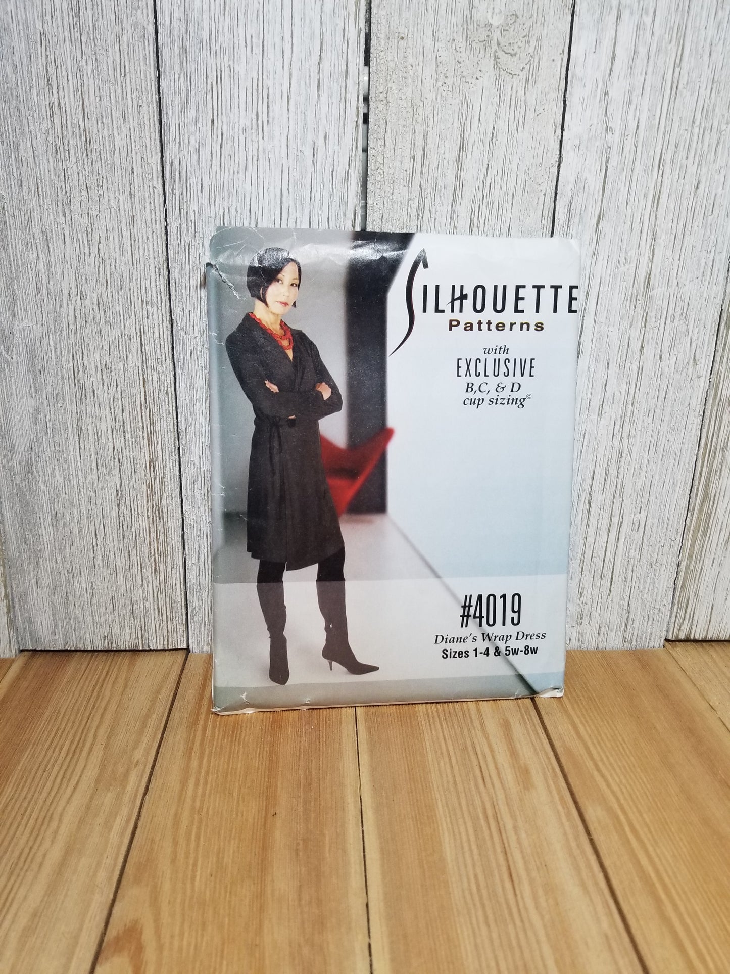 SILHOUETTE 4019 Diane's Wrap Dress Size 1,2,3,4 5W-8W Fit to Size New Uncut FF Sewing Pattern