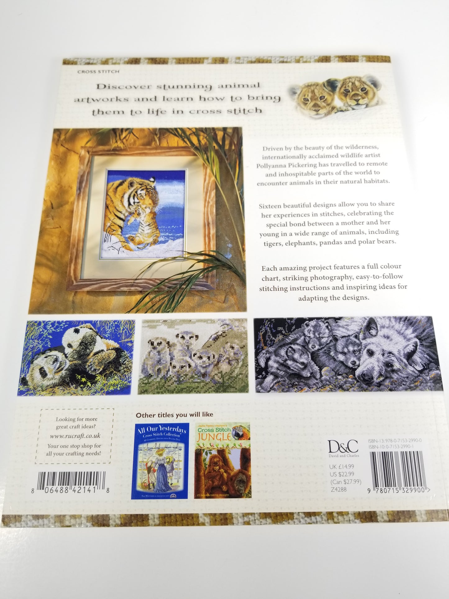 Mother and Baby Animal Counted Cross Stitch Pattern Book