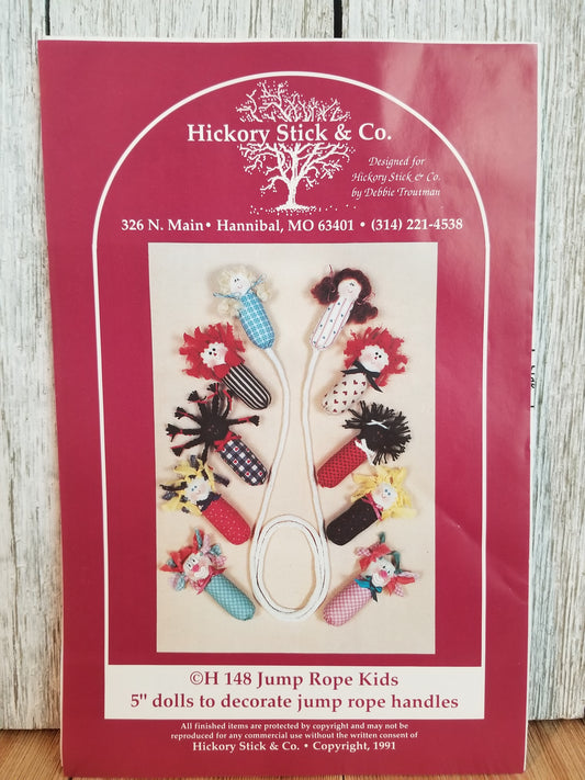 Hickory Stick and Co H148 Jump Rope Kids 5" Dolls Jump Rope Handles Pattern UNCUT FF