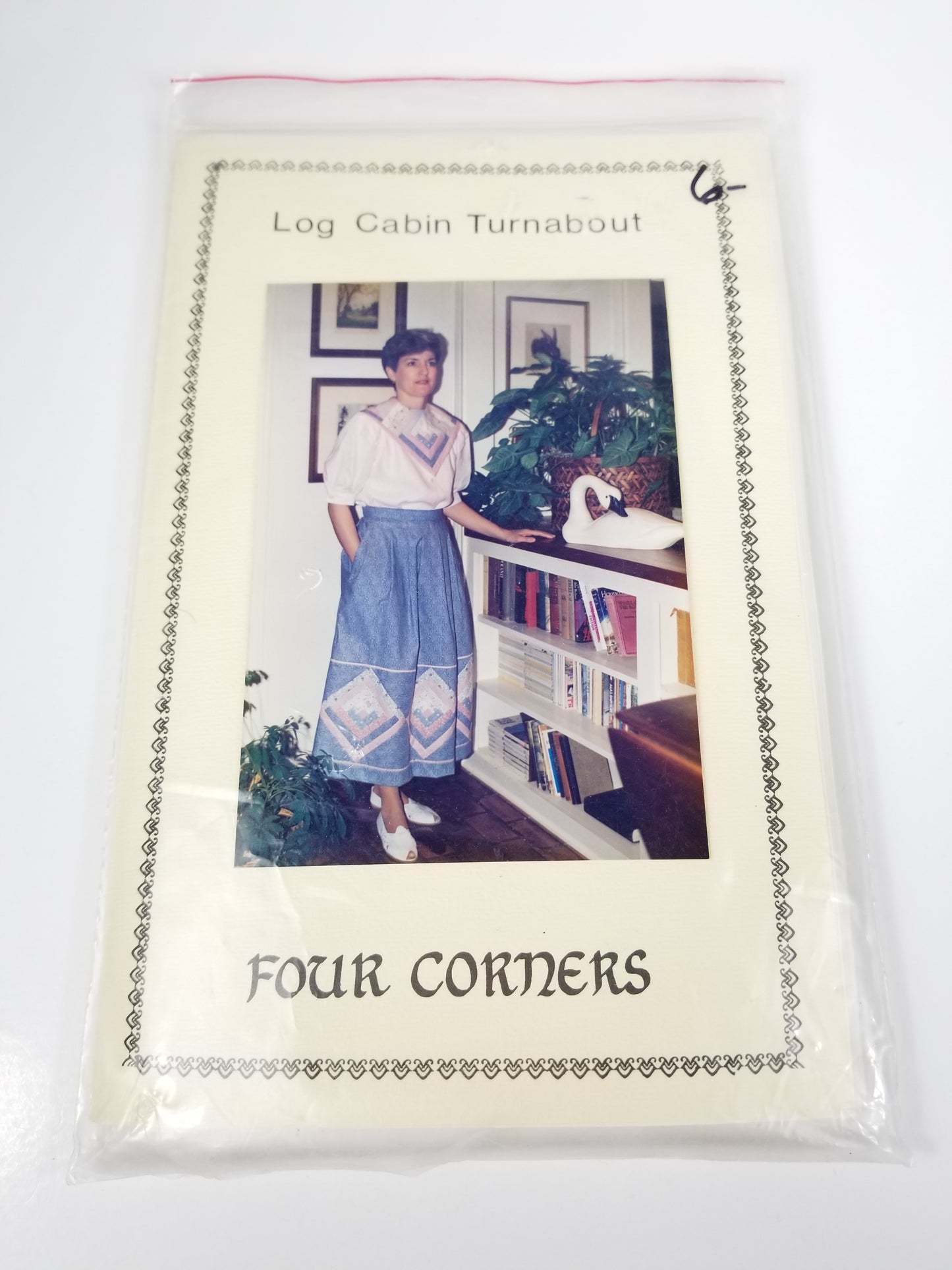 Log Cabin Turnabout Four Corners Skirt and Shawl collar Sewing Pattern new uncut