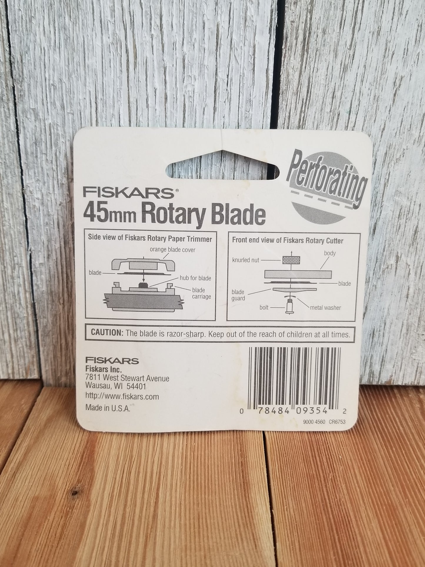 Fiskars Rotary Blade Perforating 45mm Blade Replacement For Making Tearaway Forms