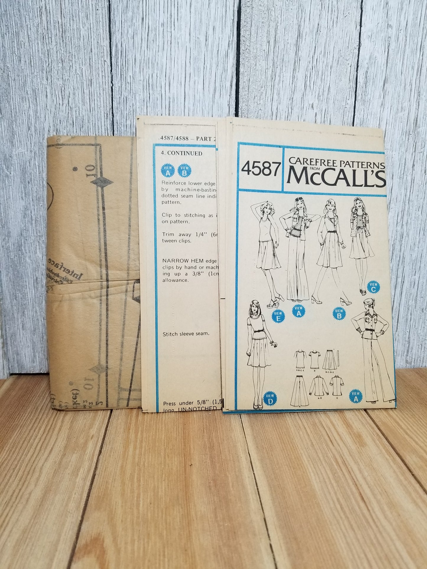 McCall's 4587 Misses Shirt Jacket Top Skirt Pants Size 8-12 Uncut FF Sewing Pattern