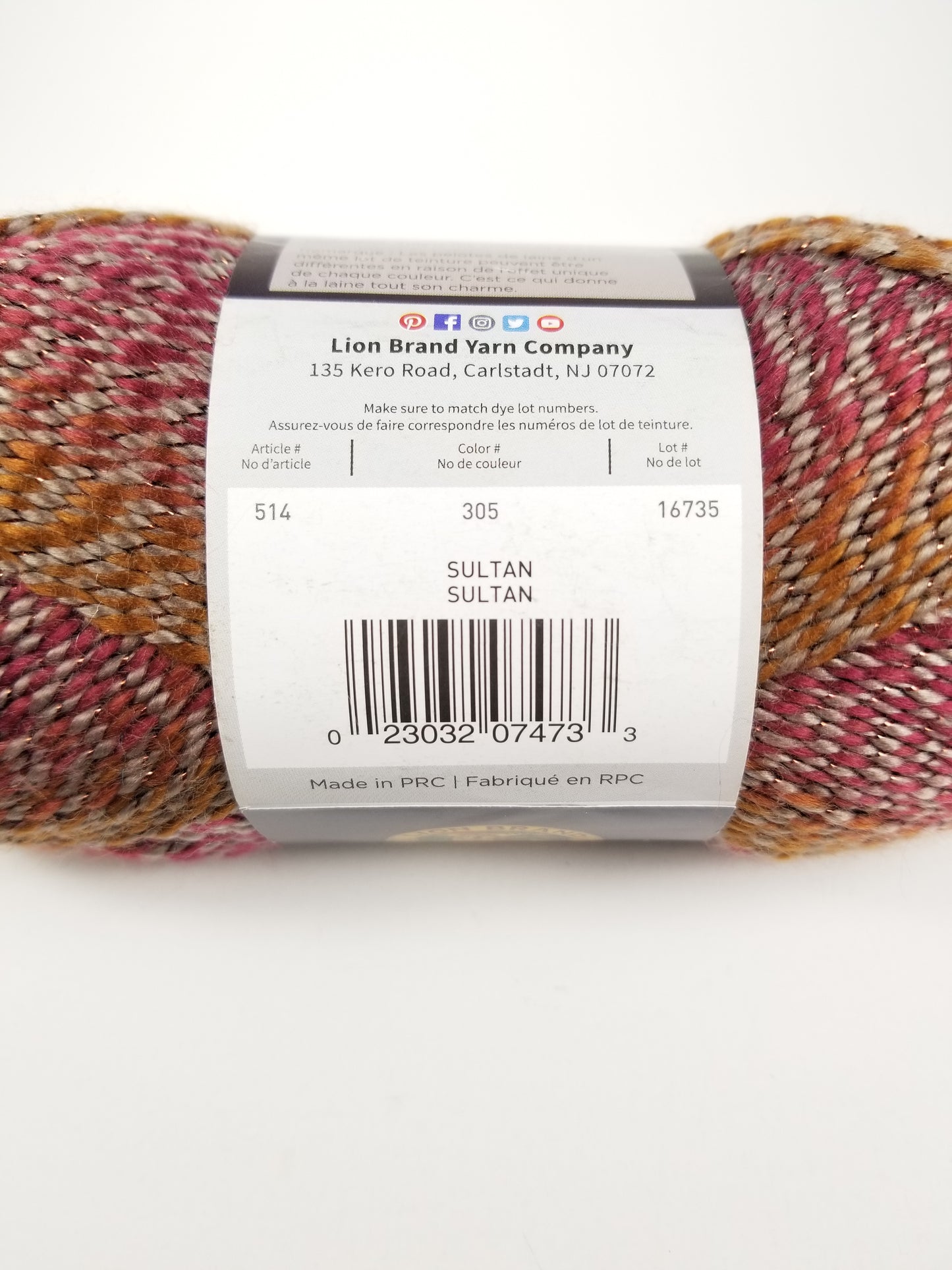 Lion Brand Moraccan Night Sultan Lot 16735 Yarn