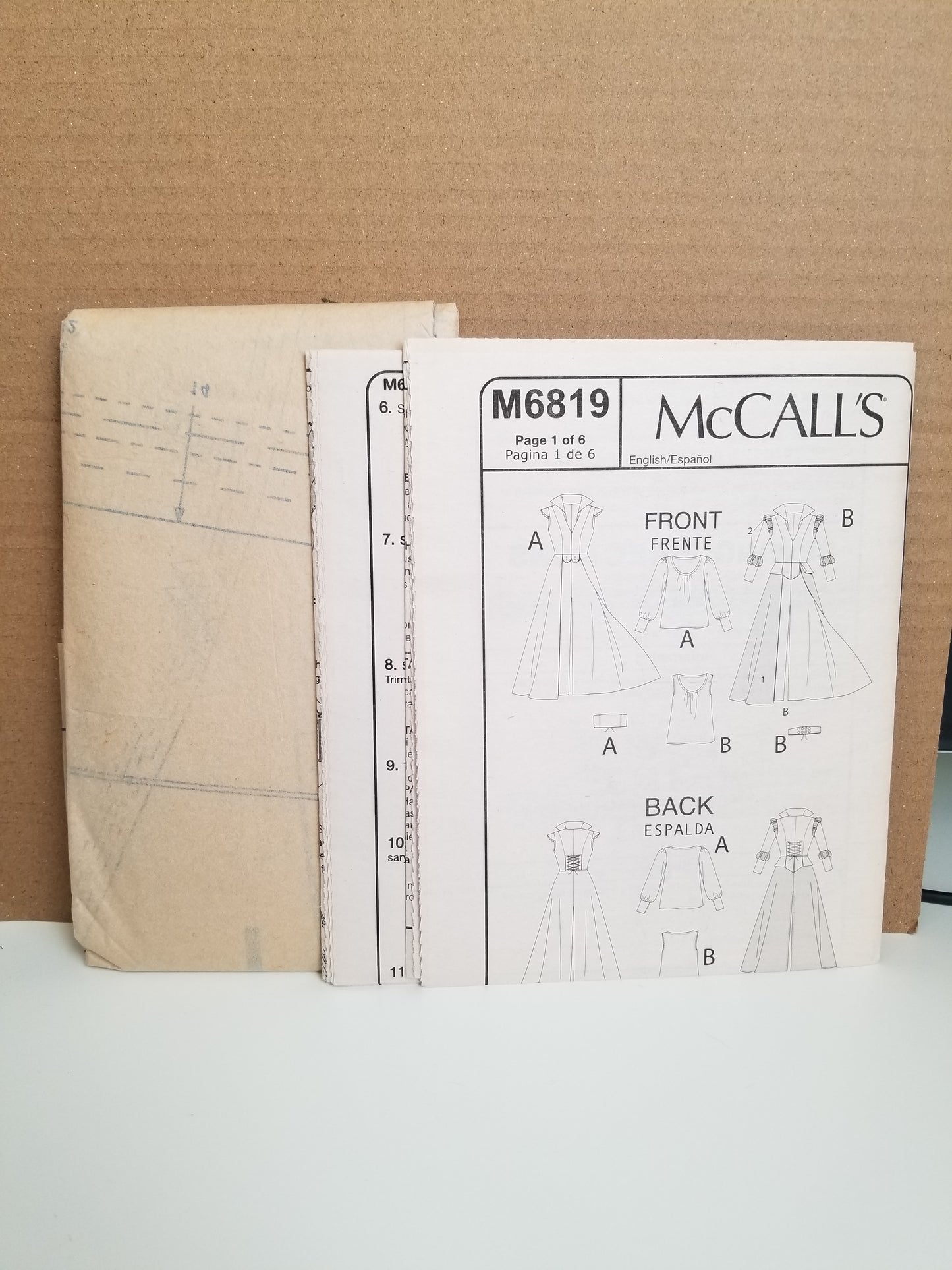 Mccalls M6819 Steampunk Gothic Costume Halloween Size 6-14 Pattern Uncut FF