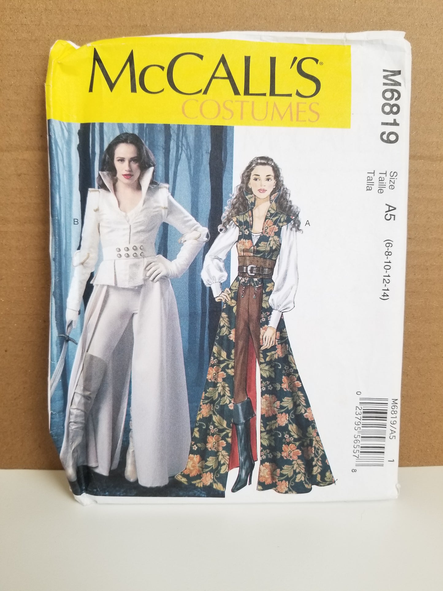 Mccalls M6819 Steampunk Gothic Costume Halloween Size 6-14 Pattern Uncut FF
