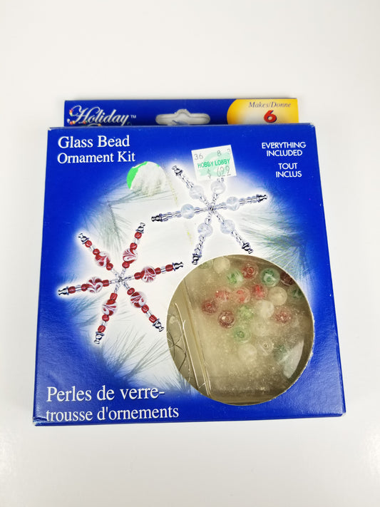 Vintage Glass Bead Ornament Kit Christmas Snowflake