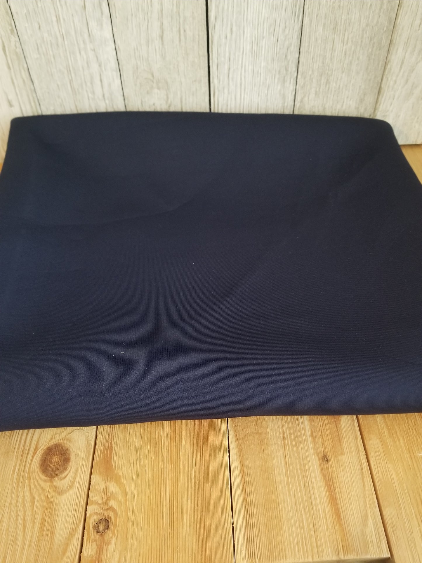 Navy Dark Blue and Black Scuba Neoprene Fabric Lot of 2
