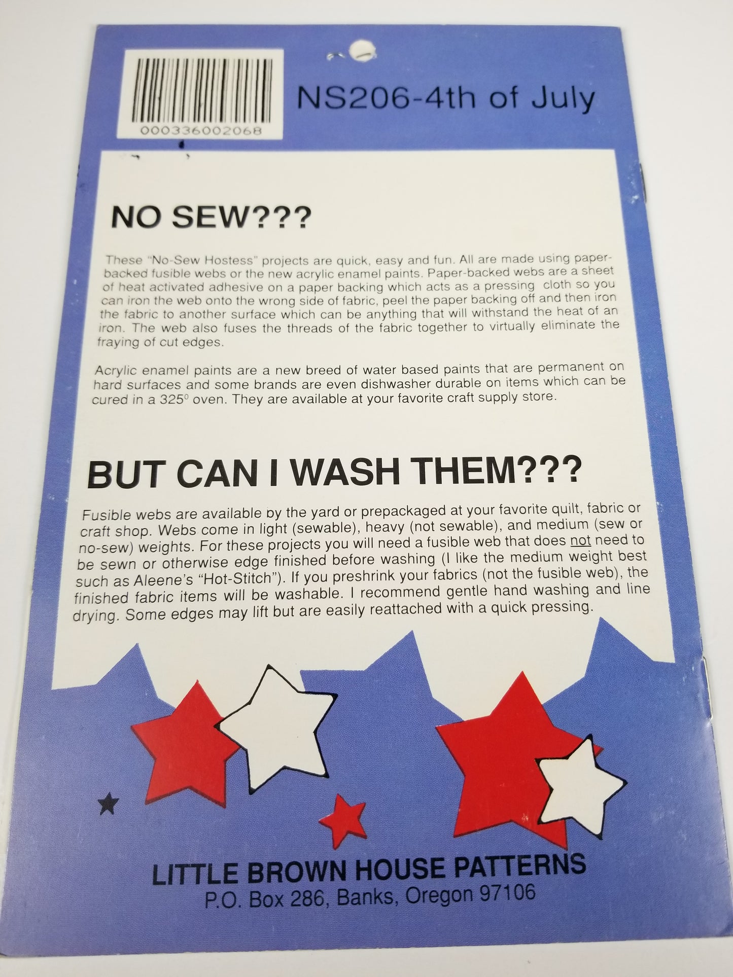 4th of July No Sew Table Runner Pattern Little Brown House patterns Holiday