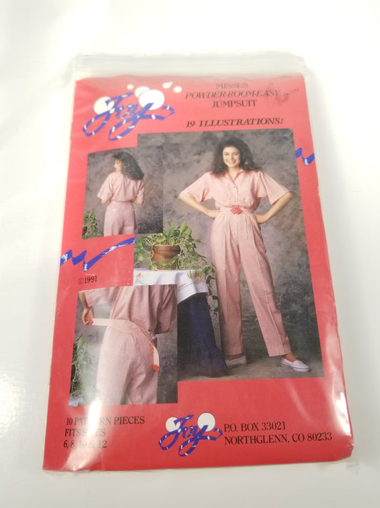 Misses Powder Room Easy Jumpsuit Joy Sewing pattern complete uncut vtg