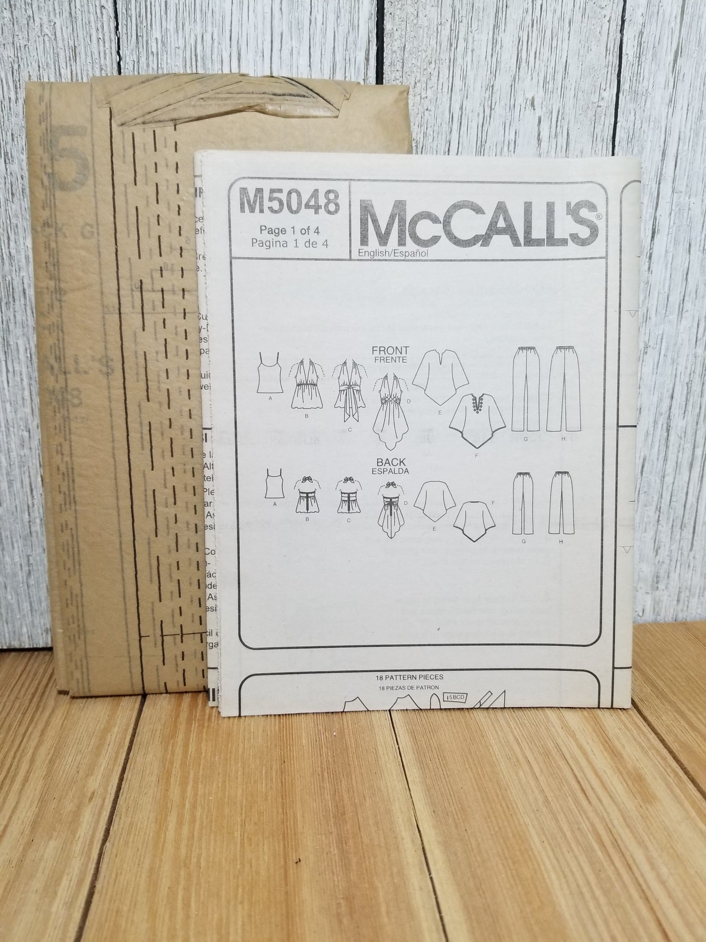 McCall's M5048 Misses Halter Top Pancho Pants Size 6-12 Uncut FF Sewing Pattern