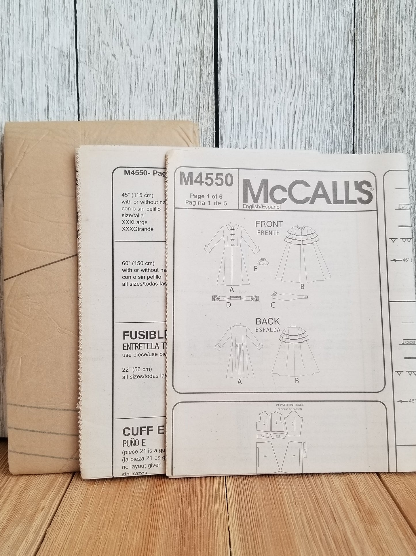 McCalls M4550 Dramatic Coat Vampire Cape Costume Halloween Pattern Size XN xlg-XXxl UNCUT FF
