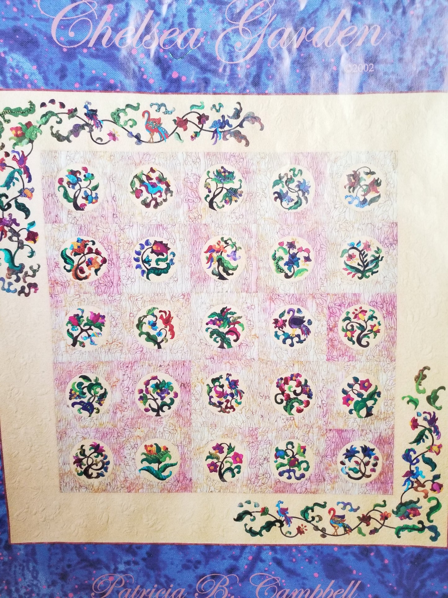 Chelsea Garden Patericia B Campbell embrodery quilt pattern c 2002