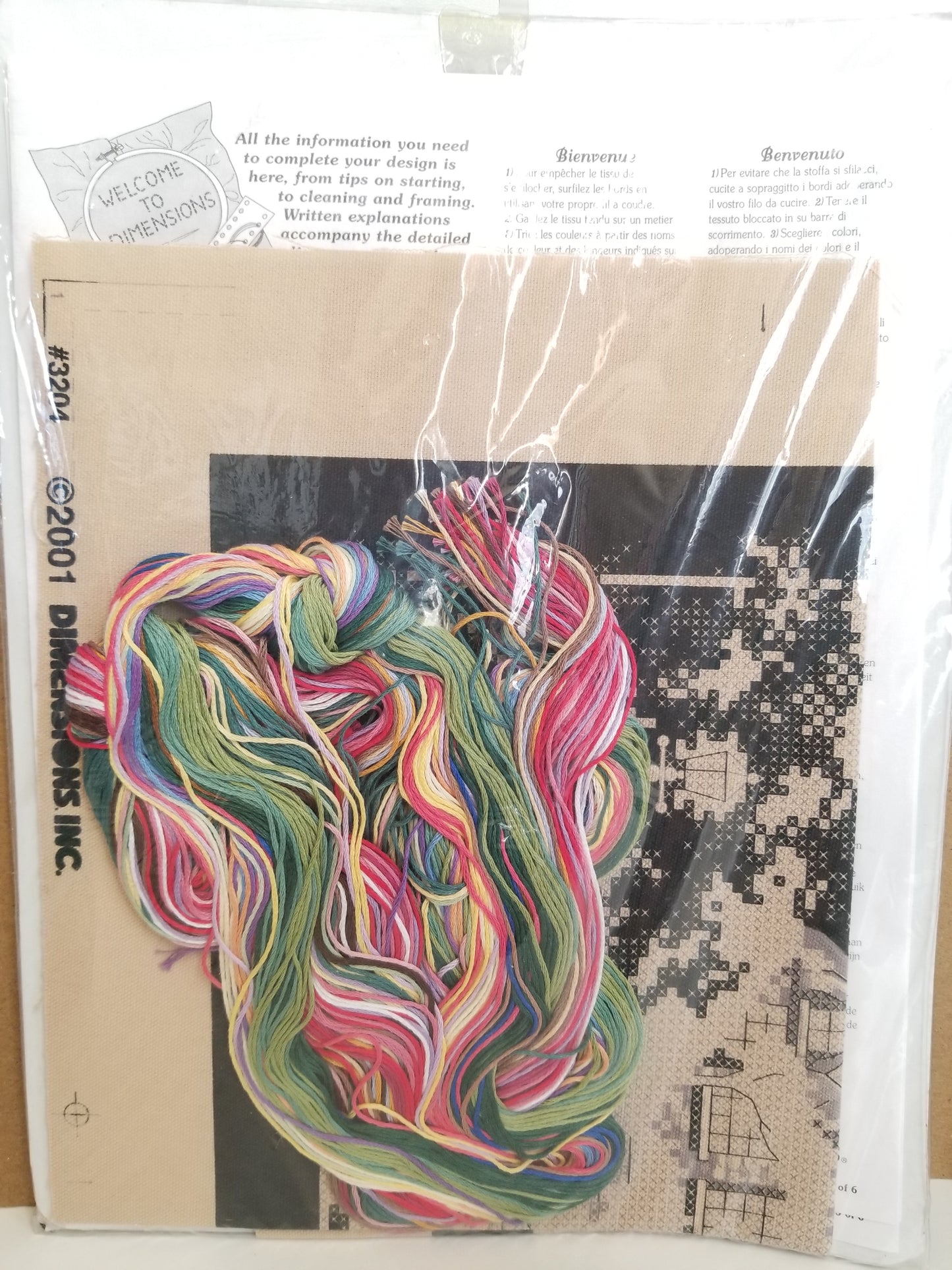 Dimensions Stamped Cross stitch Cabblestone Retreat 3204 Full kit