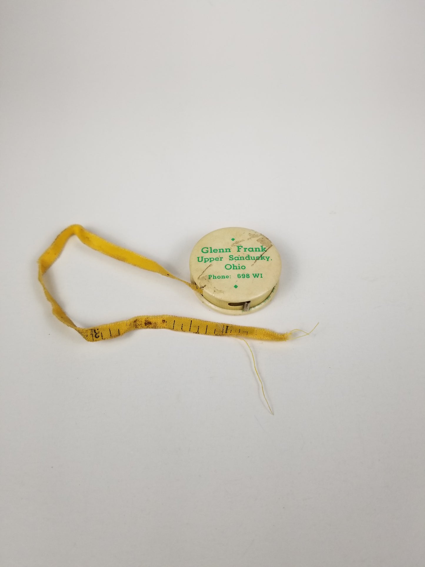 Collectible Advertising Measuring Sewist Tailor Soft tape ruler body hat Ephemera Notions Sewing