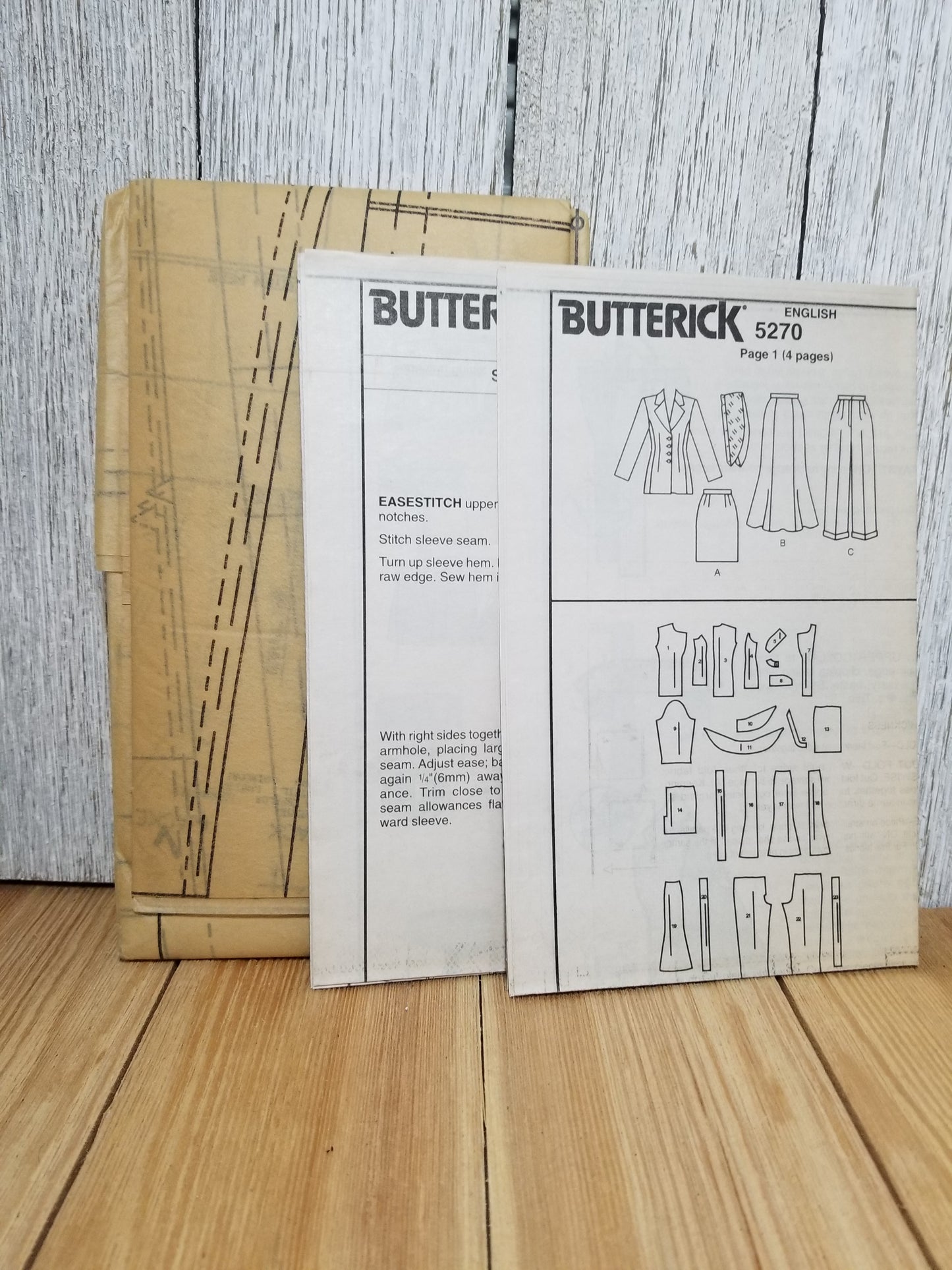 Butterick 5270 Misses 3 Piece Suit Essence Collection Sizes 14-18 Uncut FF Sewing Pattern