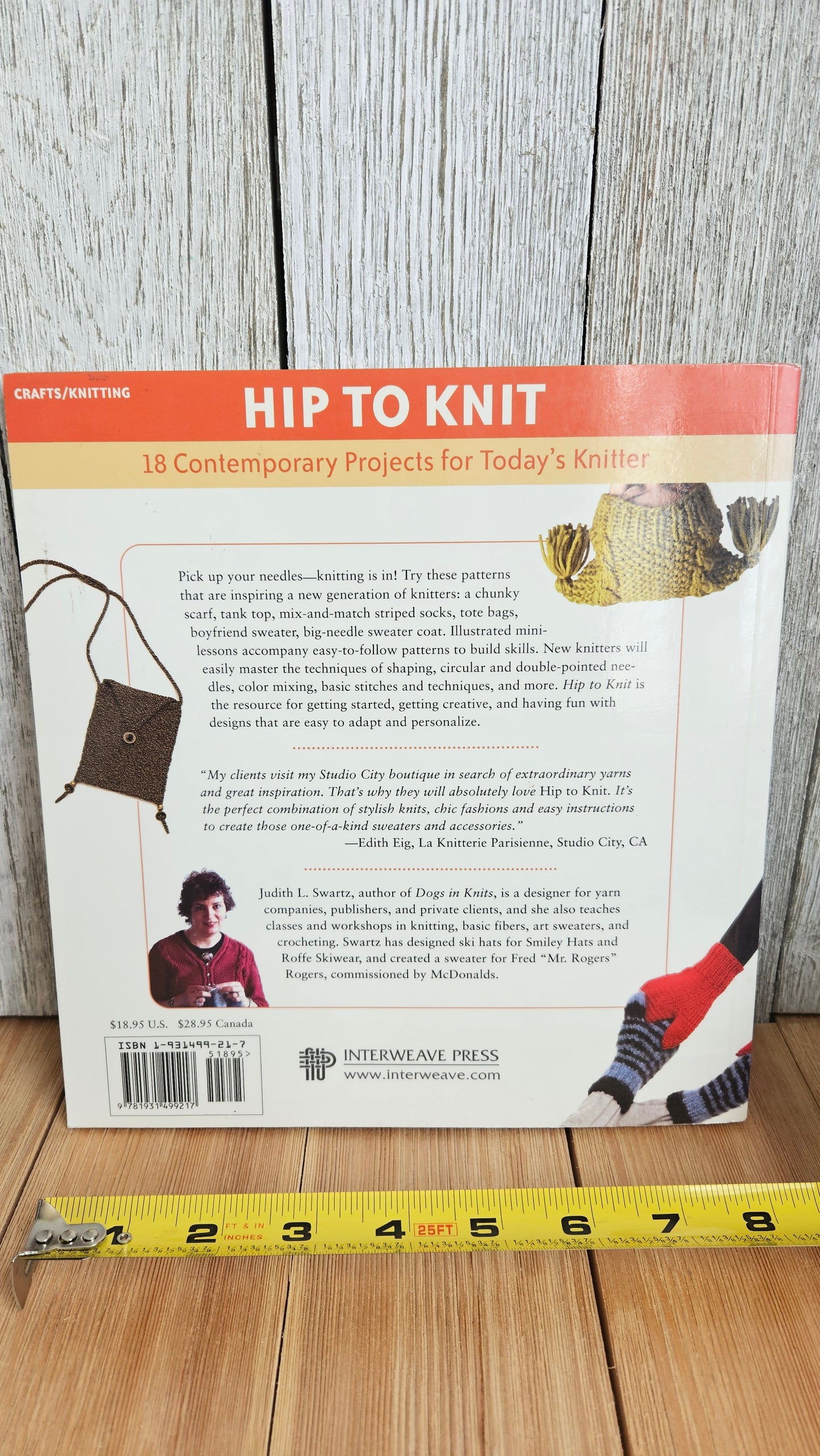 Hip to Knit 18 Contemporary Projects for Today's Knitter Judith Swartz Book Paperback 2002