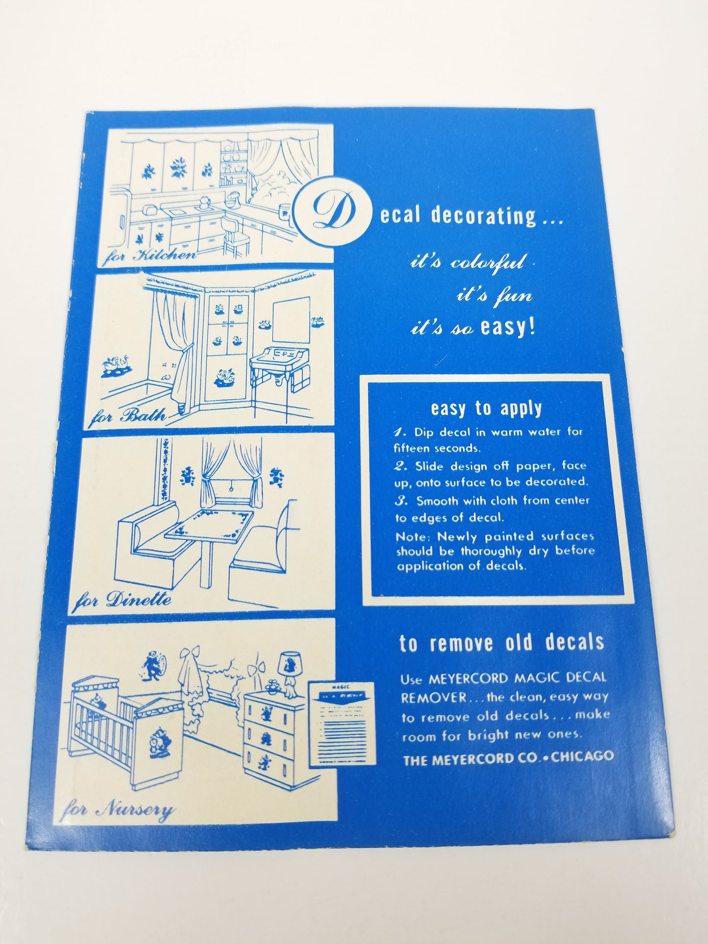 Vintage Meyercord Decals for Colorful Home Complete Decal
