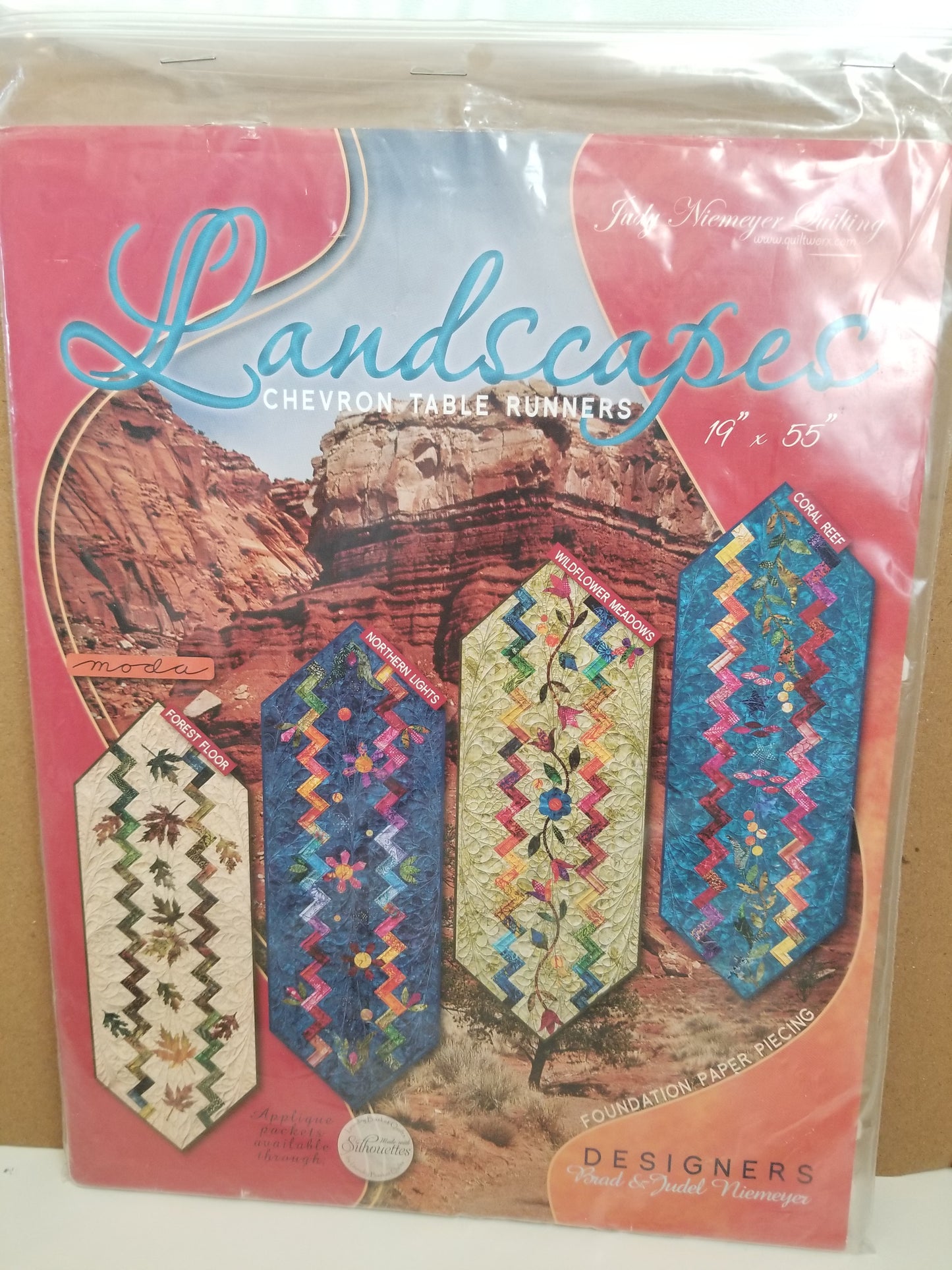 Landscapes Chevron Table Runners foundation paper piecing pattern