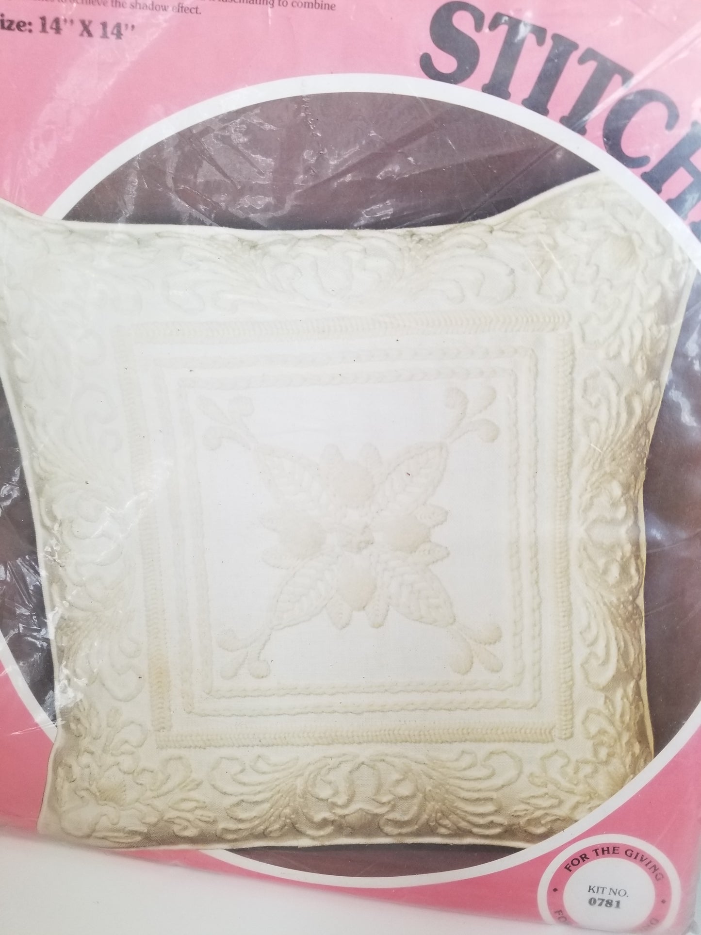 NOS Paragon Needlecraft Elegante Pillow 0781 Unopened Embroidery kit stitchery