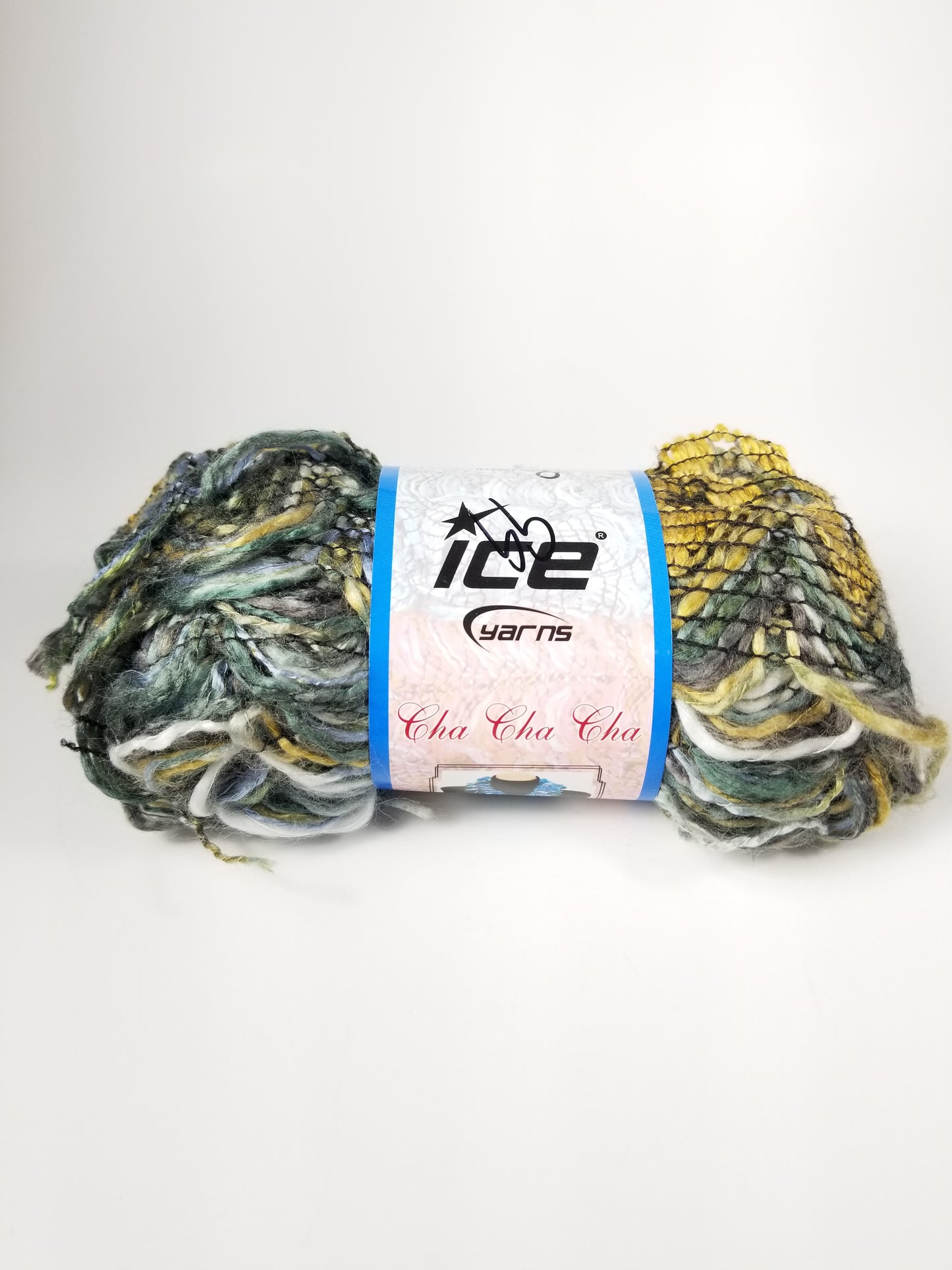 Ice Yarns Cha Cha Cha Yellow and Green Yarn for Scarf Net Style Yarn