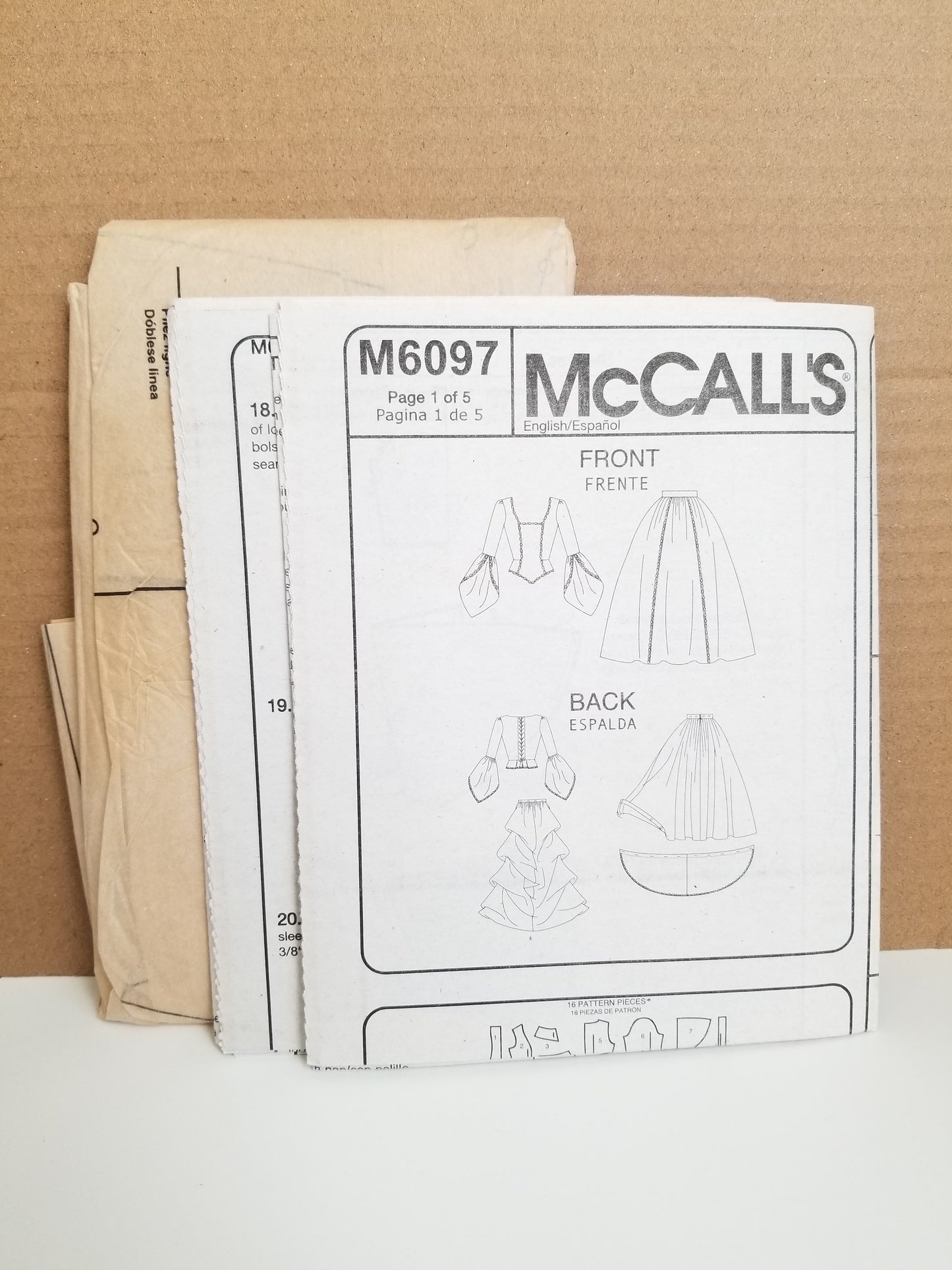 Mccalls M6097 Misses Victorian Costume Halloween Size 6-12 Pattern Uncut FF