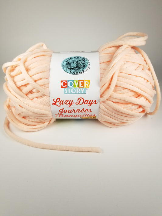 Lion Brand Cover Story Lazy Days Tick And Quick Yarn Light Pink