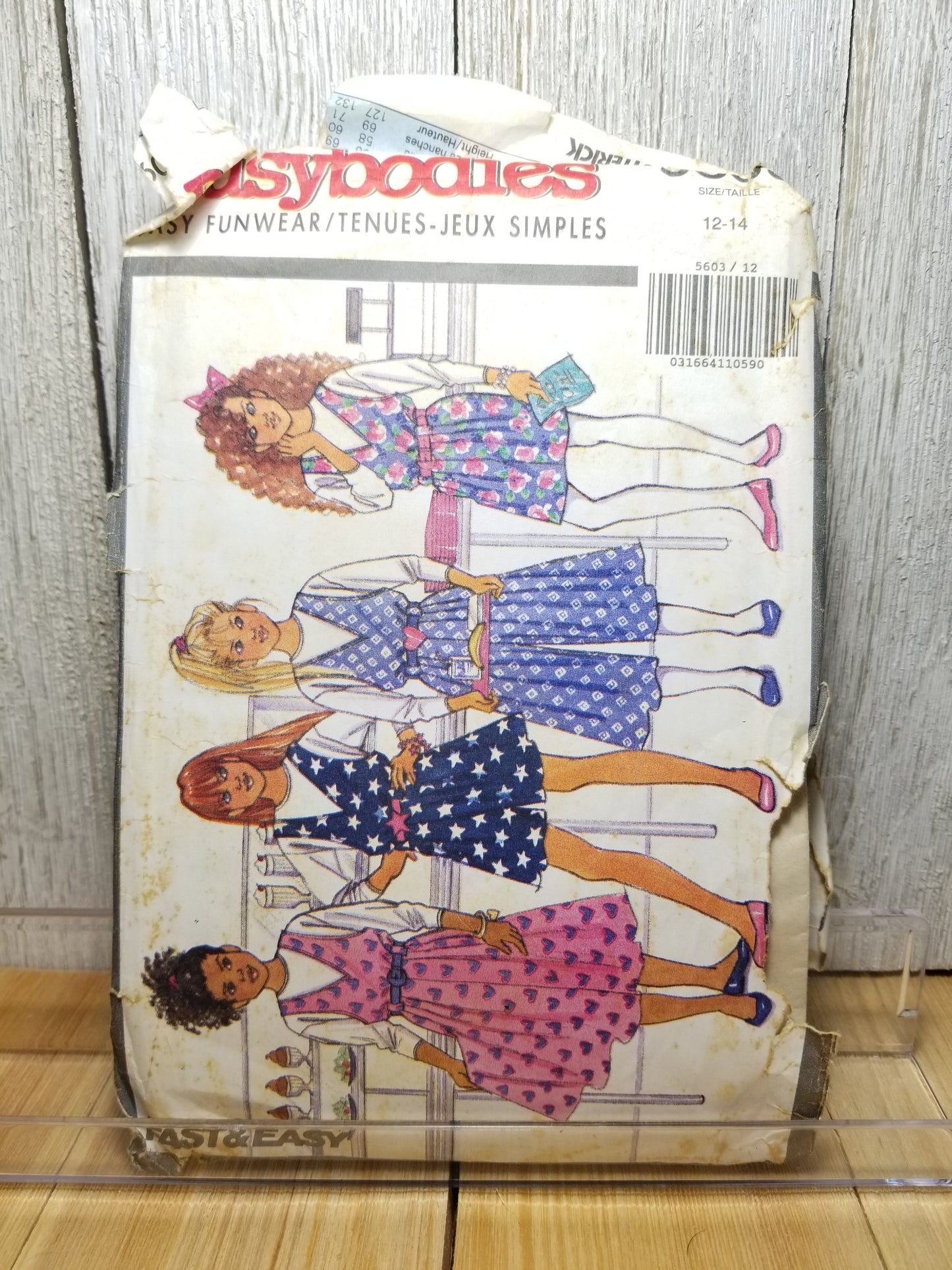 Butterick Busybodies 5603 Girls Jumper Jumpsuit and top Size 12-14 Uncut FF