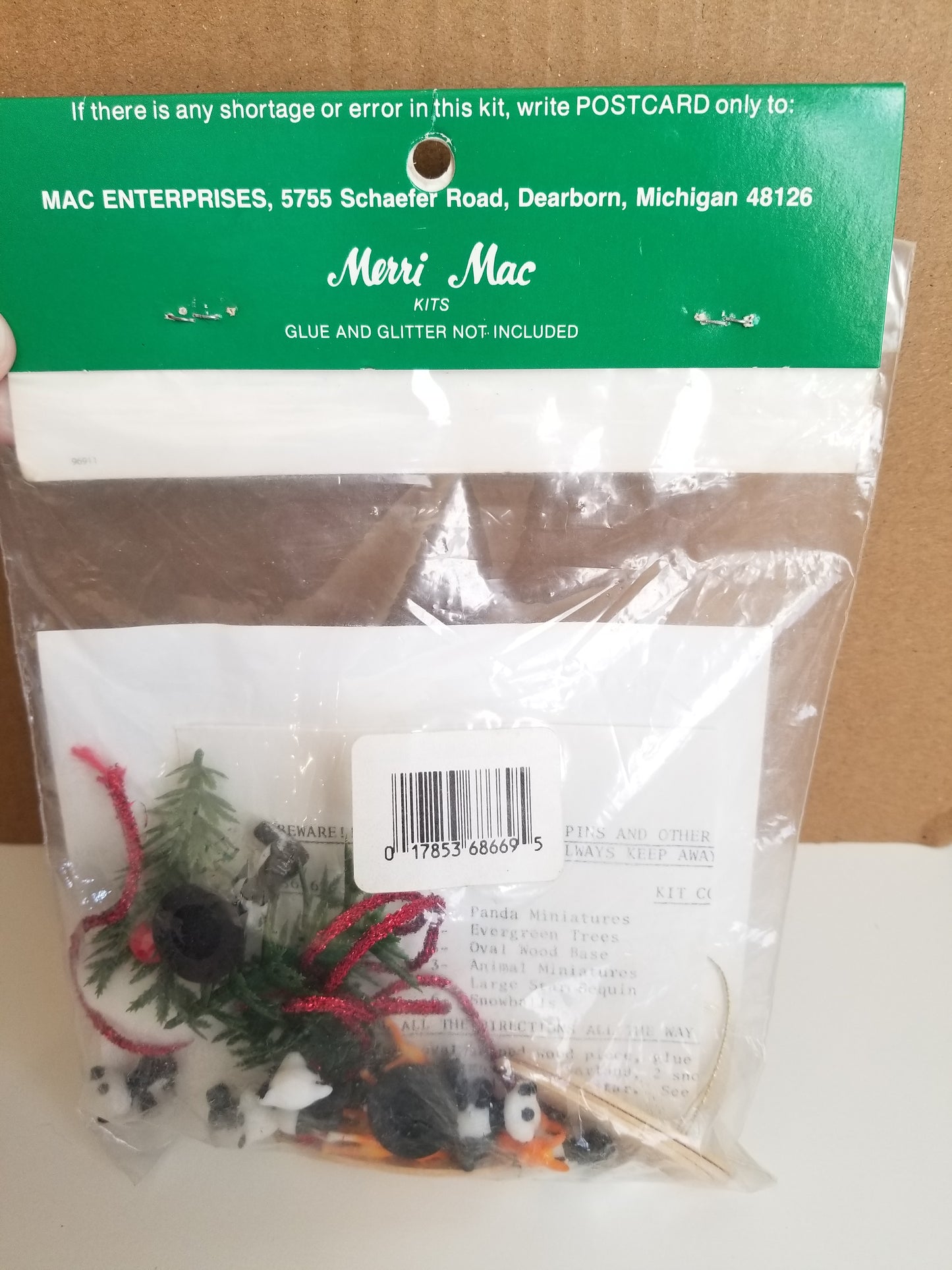 Decorate Your Own Christmas ornaments Tiny Treasure Ornaments Xmas at the Zoo #86-69