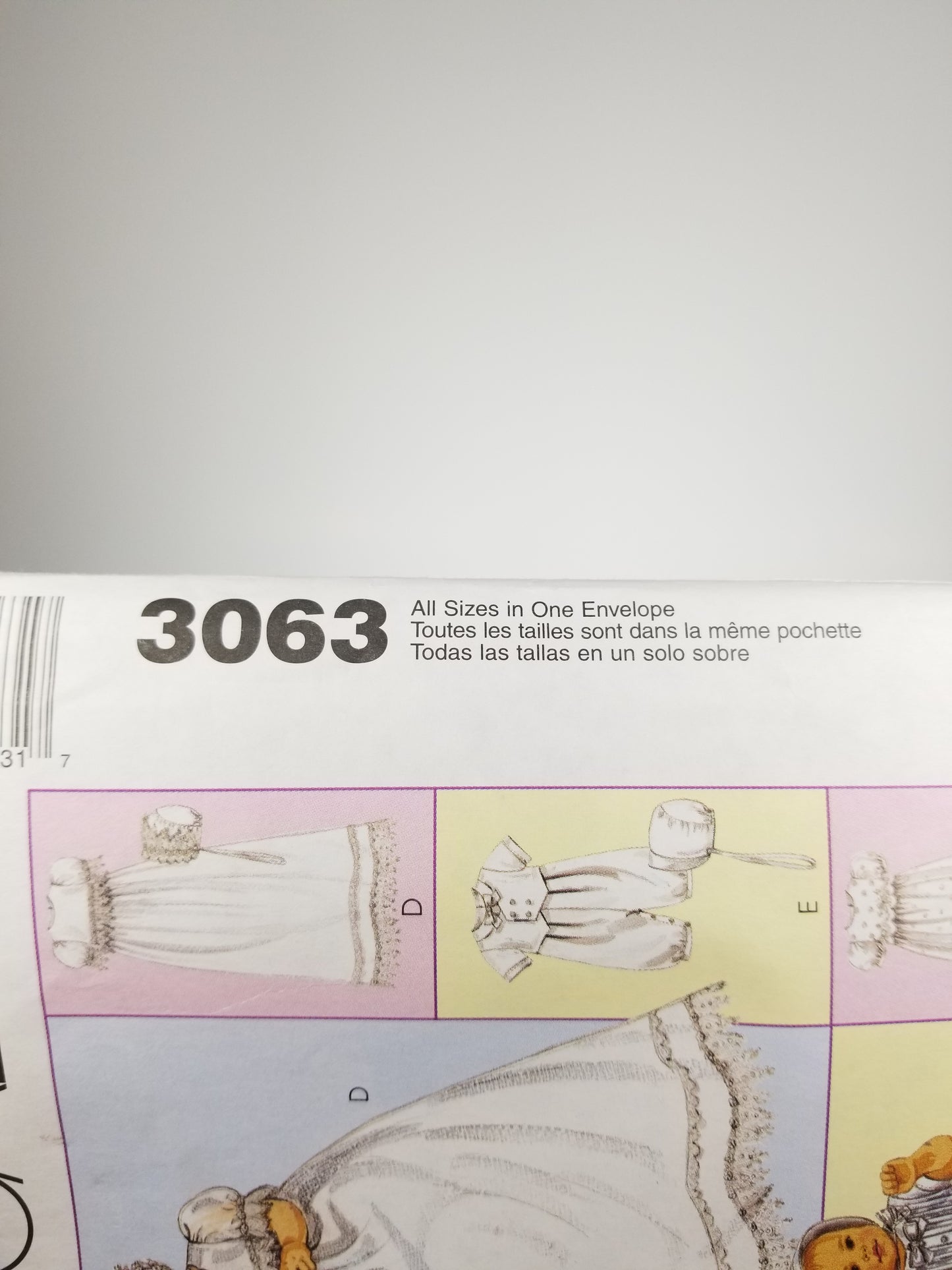 McCall's 3063 Infants Christening Gown UNCUT FF