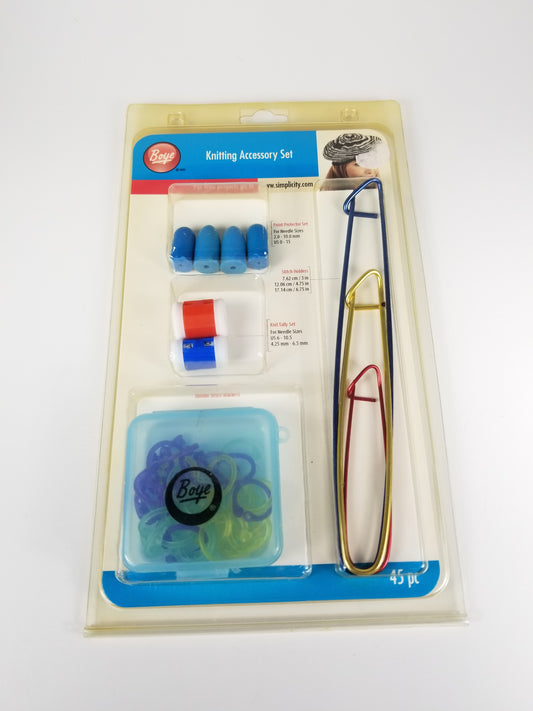 Boye Knitting Accessory Set 45pc  total - new
