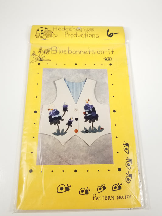 Hedgehog Productions Bluebonnets-On-It BlueBonnets applique pattern #101