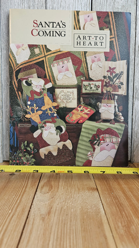 Santa's Coming Art to Heart #528B Christmas Sewing Patterns by Nacy Halvorsen UNCUT
