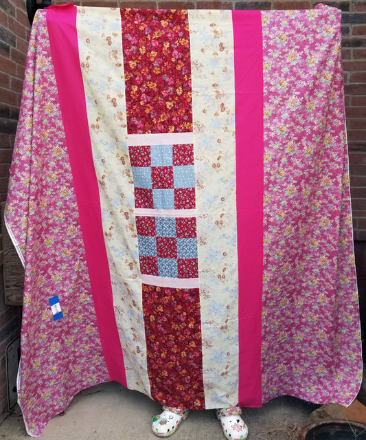 Orphaned Quilt Top Finish in an Afternoon Ready to Quilt 80"x84" Vintage