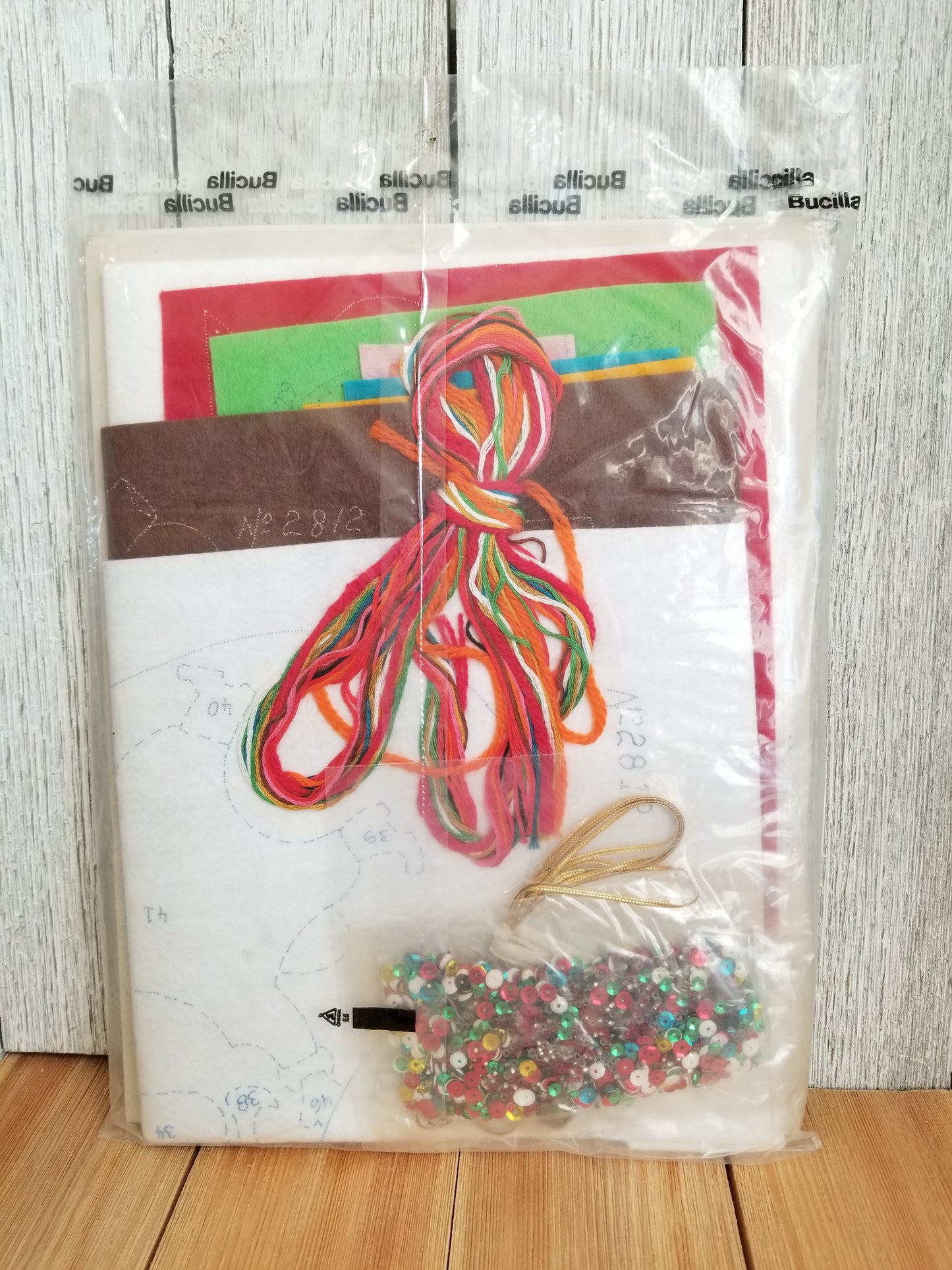 Bucilla Christmas Needlecraft Jeweled Christmas Stocking Santa's Toyshop 2812