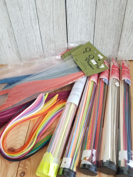 Huge Lot Quilling Strips Paper 1/8" x 12" Muli Color 10 Packs