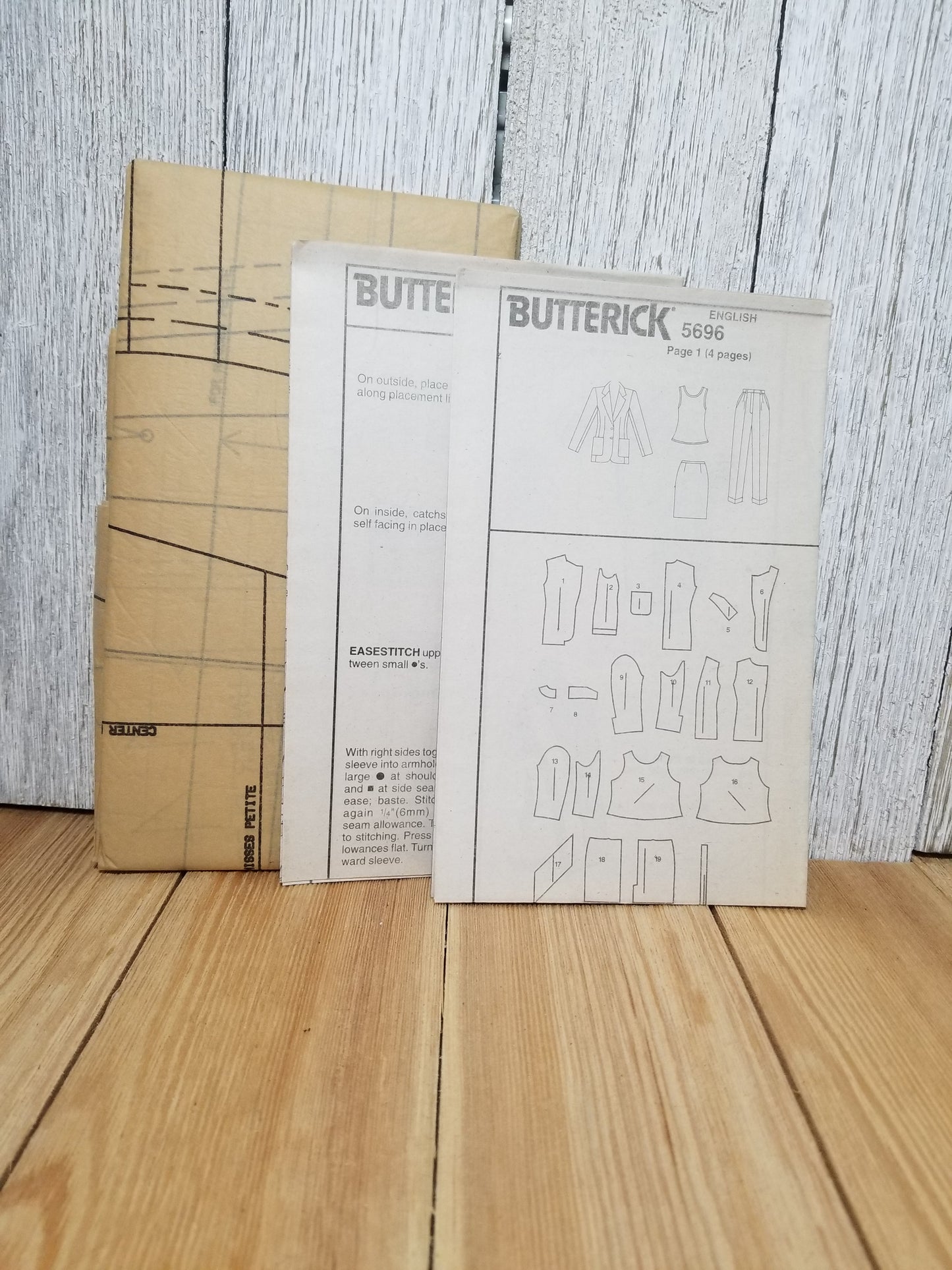 Butterick 5696 Misses Suit Jacket Pants Skirt Sizes 14-18 Uncut FF Sewing Pattern