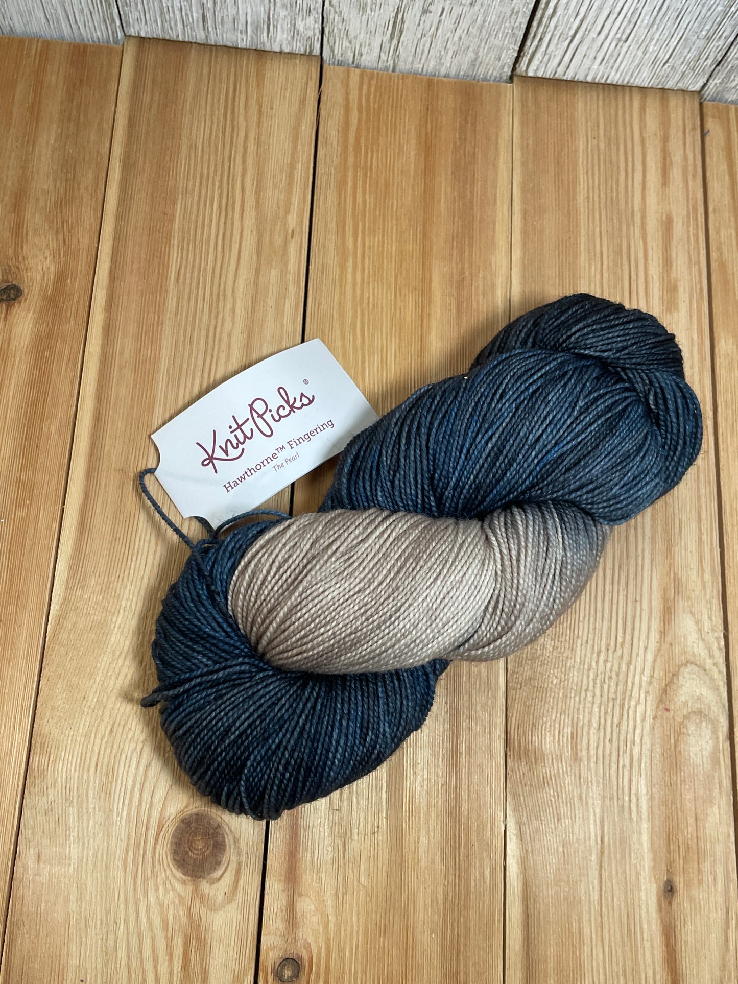 DISCONTINUED Knit Picks Hawthorne Fingering Weight Wool Yarn The Pearl Full Skein