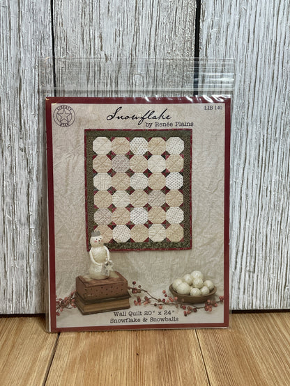 Snowflake Wall Quilt Snowflake and Snowballs by Renee Plains Quilt Pattern LIB 140
