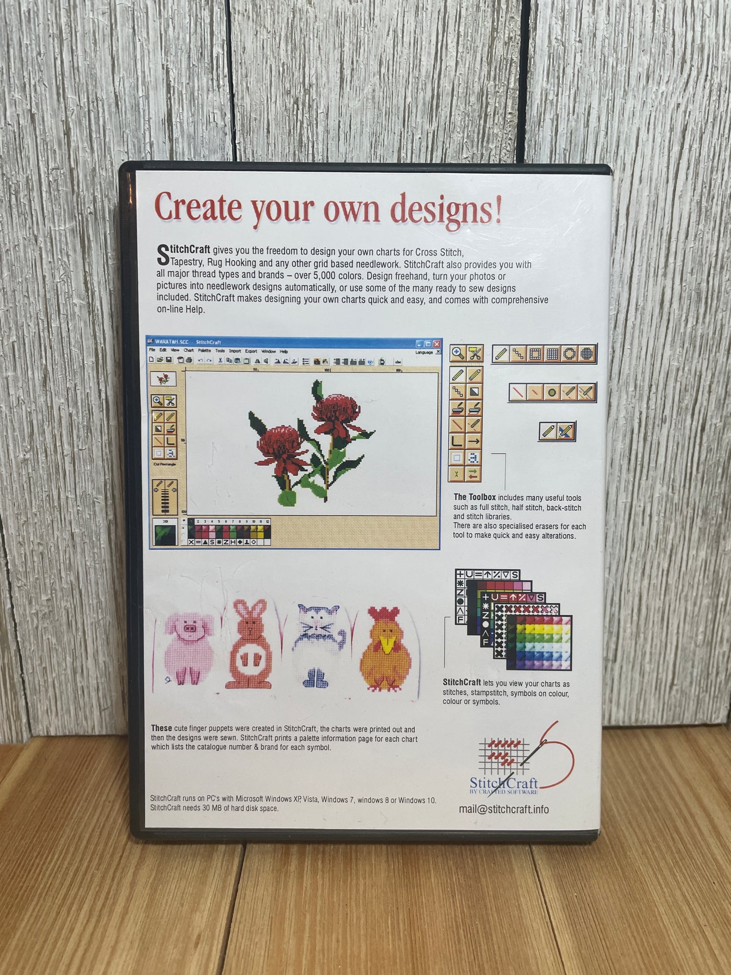 Stitch Craft by Crafted Software Designer Edition Cross Stitch Pattern Designer Great Condition