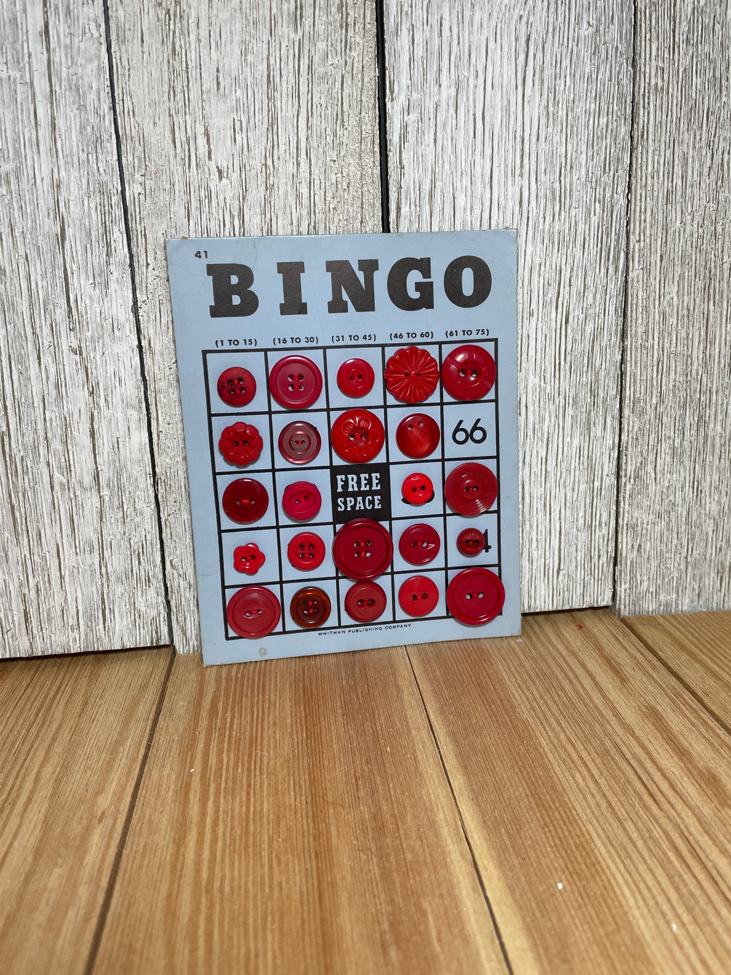 Vintage Button Lot on Bingo Card U PICK Antique Quirky Cute