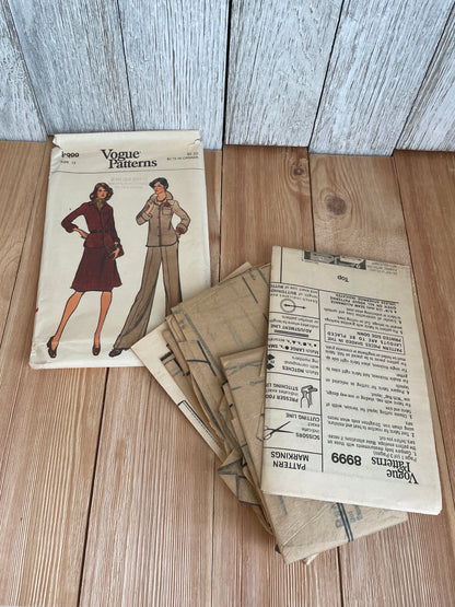 Vogue 8999 Top Skirt Pants Size 12 Sewing Pattern Complete