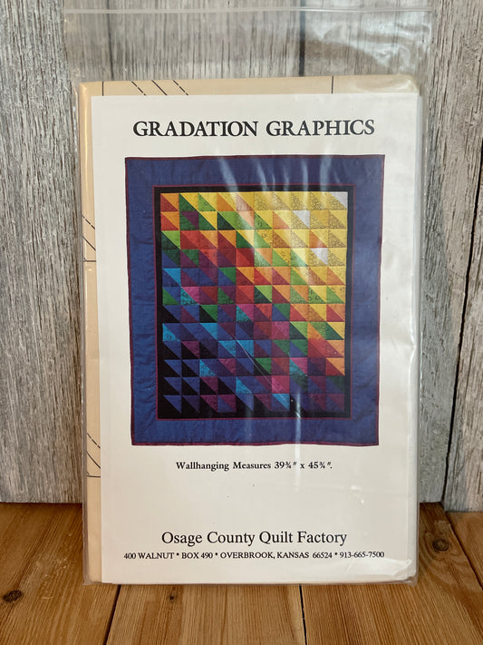 Osage County Quilt Factory Gradation Graphics Wallhanging Pattern 39" X 45" UNCUT FF