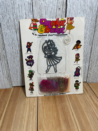 Vtg Makit & Bakit Suncatcher FULL KITS (U Choose Design) Frame and Crystals