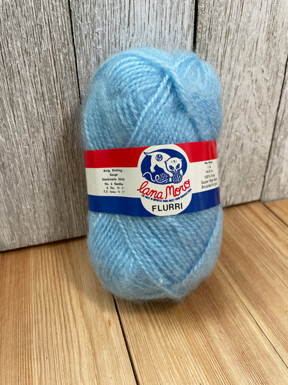 Lana Moro Flurrri Acrylic Yarn White 208 and Light Blue 214