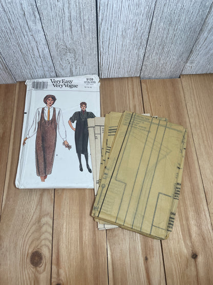 Very Easy Very Vogue 9128 Loose Fit Jumper and Button-Down Blouse Pattern Size 12-16 UNCUT FF