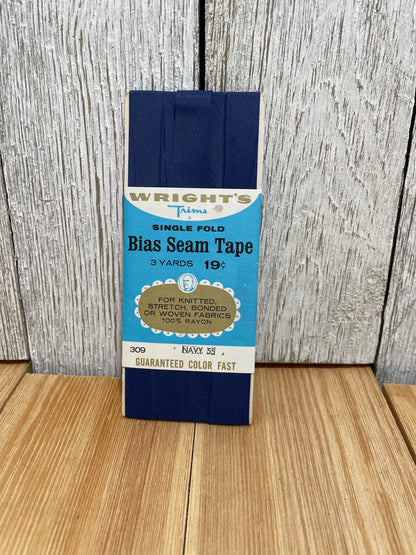 Vintage Single Fold Bias Tape Wright's Boiltex, J&P Coats, Talon, Warren (Pick Your Color)