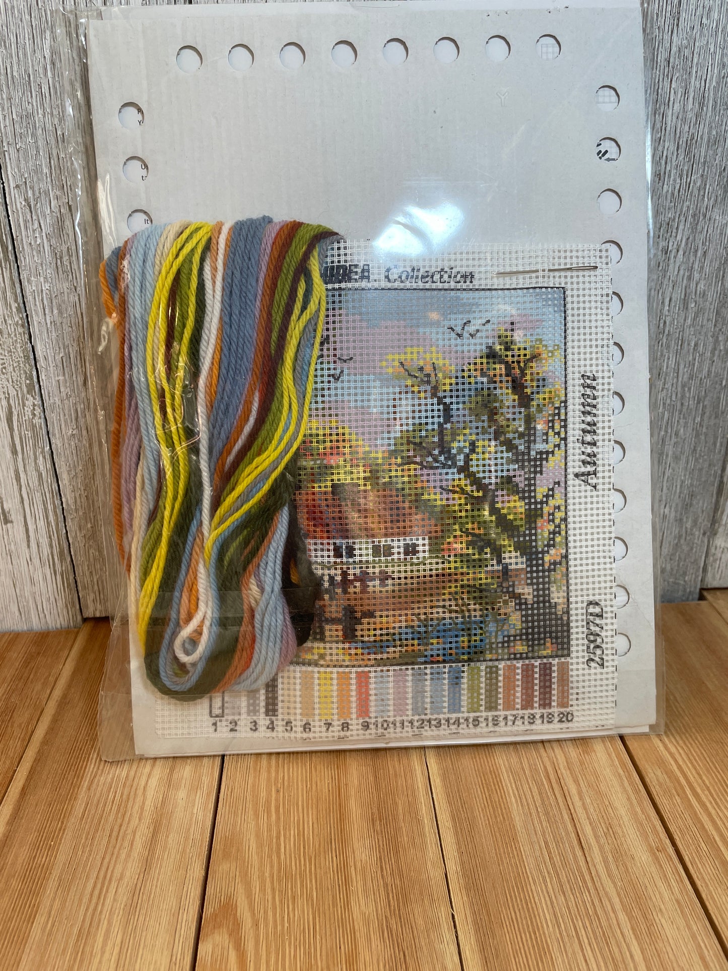 Duftin Painted Canvas for Needlepoint Spring, Winter, Summer, Autum Cottage Kit (PIC UR KIT)