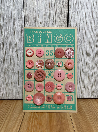 Vintage Button Lot on Bingo Card U PICK Antique Quirky Cute