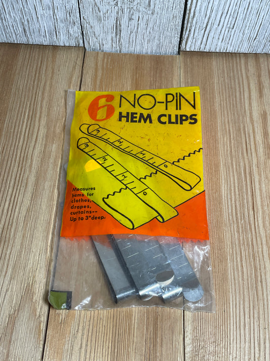 No Pin Hem Clips with Measuring Tape Set of 6 NEW UNOPEND PACKAGE