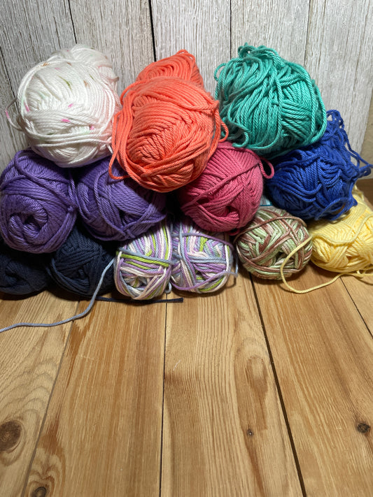 I Love This Cotton Worsted Cotton Yarn Solid and Print (U PIC Bundle)